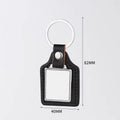 Blank PU Metal Key Chain Sublimation Rectangular Key Chain Custom Designed Key Chain Gift