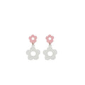 Hollow Double Circle Daisy Flower Earrings Sweet Spring New Acrylic Stud Earrings