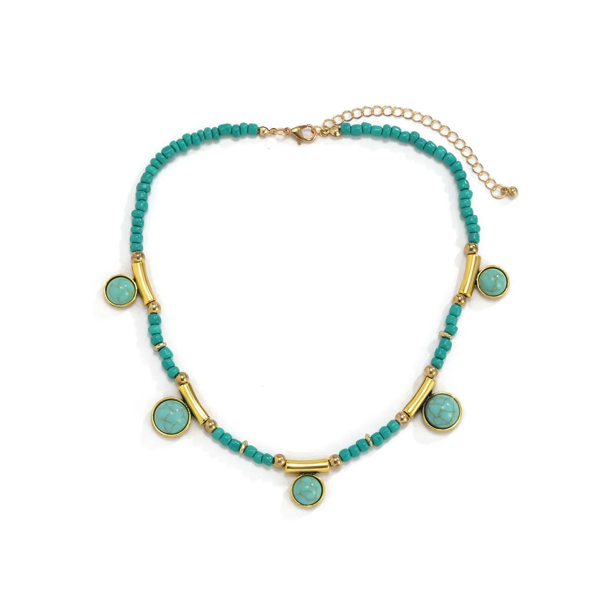 Fashionable Ms. Jewelry Retro Flutter Pattern Son Pendant Necklace Women's contrasting rice beads collarbone idyllic