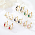 14K Gold Plated Fashion Jewelry Hoop Earing Cubic Zircon Earrings Jewelry Accessories for Women