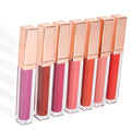 Custom Logo Rose Gold Travel Size Lip Gloss Tubes Wholesale Glossy Glitter  Lip Gloss with Matte Tint Feature Private Label