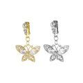 Gaby New Dangling Fake Belly Ring butterfly Belly Cuff  Clip on Belly Ring Non Piercing Jewelry