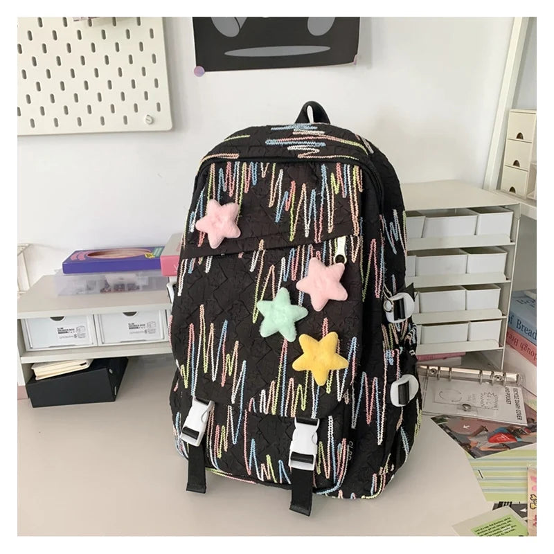 Fashion Children's Leisure Schoolbag  Lightweight Breathable Student Large Capacity Backpack