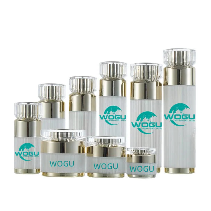 Face Cream Luxury Cosmetic Jars 30g 50g Empty 30ml 50ml Acrylic Airless Lotion Bottle with Pump Cosmetic Packaging Set