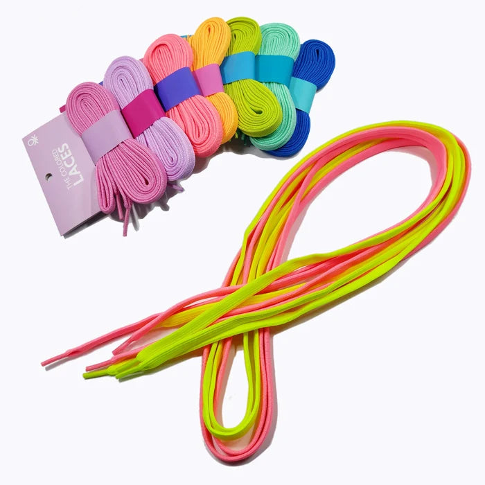 Shoelaces Flat Laces Custom Printed Logo Wide Sublimation Shoes Lace Polyester Promotional Gift OEM Design Shoelaces