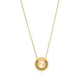 MIO Fashion Hip Hop 26 Alphabet Disc Hollow Pendant Necklace Gold Sliver Stainless Steel Slide Letter Necklace Adjustable