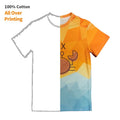 OEM Custom All-Over Print T-Shirt 100% Cotton Soft Knitted Smart Casual Style Full Body Logo Print Sublimation Digital Printing