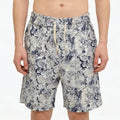 Custom Men's Casual Shorts with Embroidery Distressed Jacquard Weave Floral Pattern Tapestry