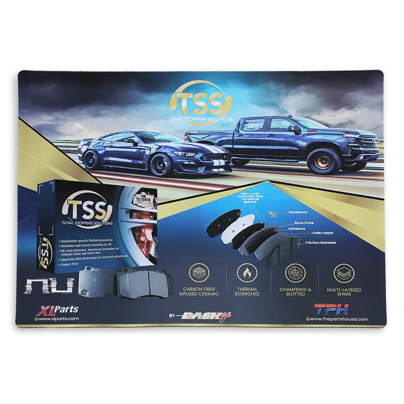 Modern Changeable Display Card Mat Promotional Soft Retail Counter Mat Rubber Photo Frame Custom Branding Rubber Counter Mat