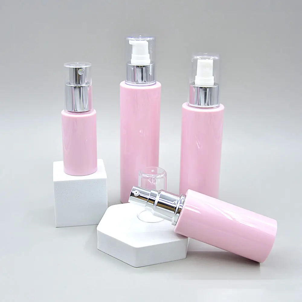 Luxury PET Plastic Cosmetic Packaging Silk Screen Printed Custom Capacity Custom Color Facial Toner Serum Lotion Facial Cleanser