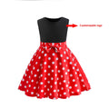 Custom Girls Polka Dots Princess Dress Birthday Fancy Dress up Party Cosplay Minnie Costume for Kids