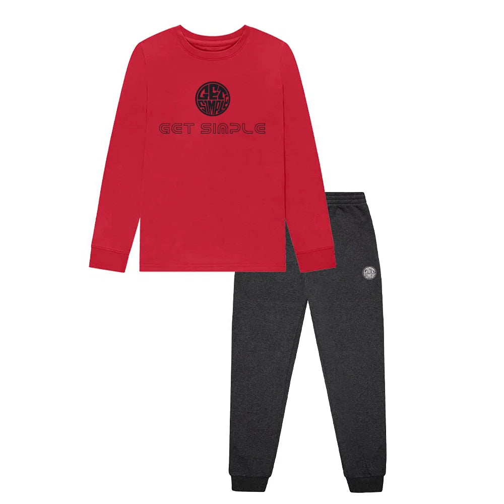 Unisex Winter Kids Hooded Solid Sweatsuit Sets Polyester/Cotton