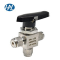 HAL-LOK Alloy C276 1/2" Double Ferrule Manual Switching 3-Way Ball Valve Gas Application