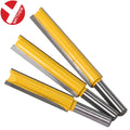 8mm Round Shank Woodworking Tungsten Steel Straight Cutter Double Flute Straight Wood Router Bit Extended Length End Mill