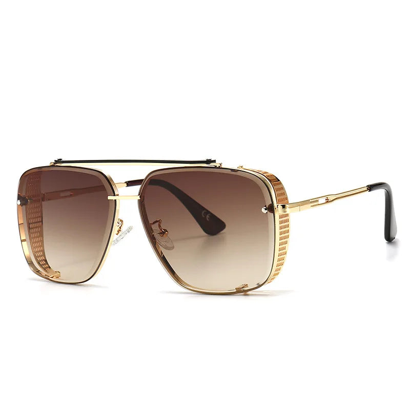 Luxury Brand Design Fashion Mach Six Eight Style UV400 Gradient Lens Sunglasses Vintage PUNK Unisex Sunglasses Model 115