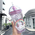 Zogifts Custom Eco-Friendly Reusable PP Plastic Cup Cute Cartoon Animal Design Personalized Tea Cups & Saucers with Lid Straw
