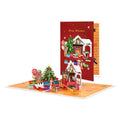 New Design Warm Christmas House 3D Pop up Christmas Greeting Card