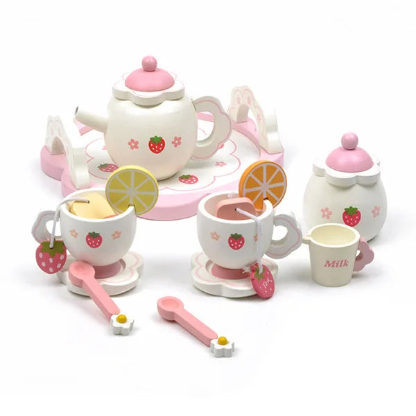 Children's Kitchenware Toys Girl Set Gift Lemon White Afternoon Tea Set Family Kitchen Tableware