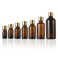 5ml 10ml 15ml 20ml 30ml 50ml 100ml Amber Blue Green Essential Oil Glass Bottle With Gold Cap and Euro Insert