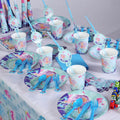 Mermaid-themed Party Decorations Set Paper Plate Paper Cup Cake Stand  Children's Party  Tableware