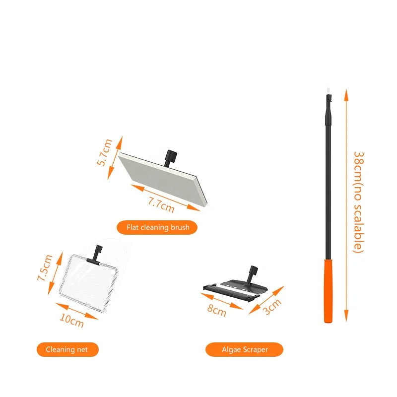 3 in 1 Small Fish tank Aquarium Pipe Cleaning Brush Aquarium Cleaning Kit