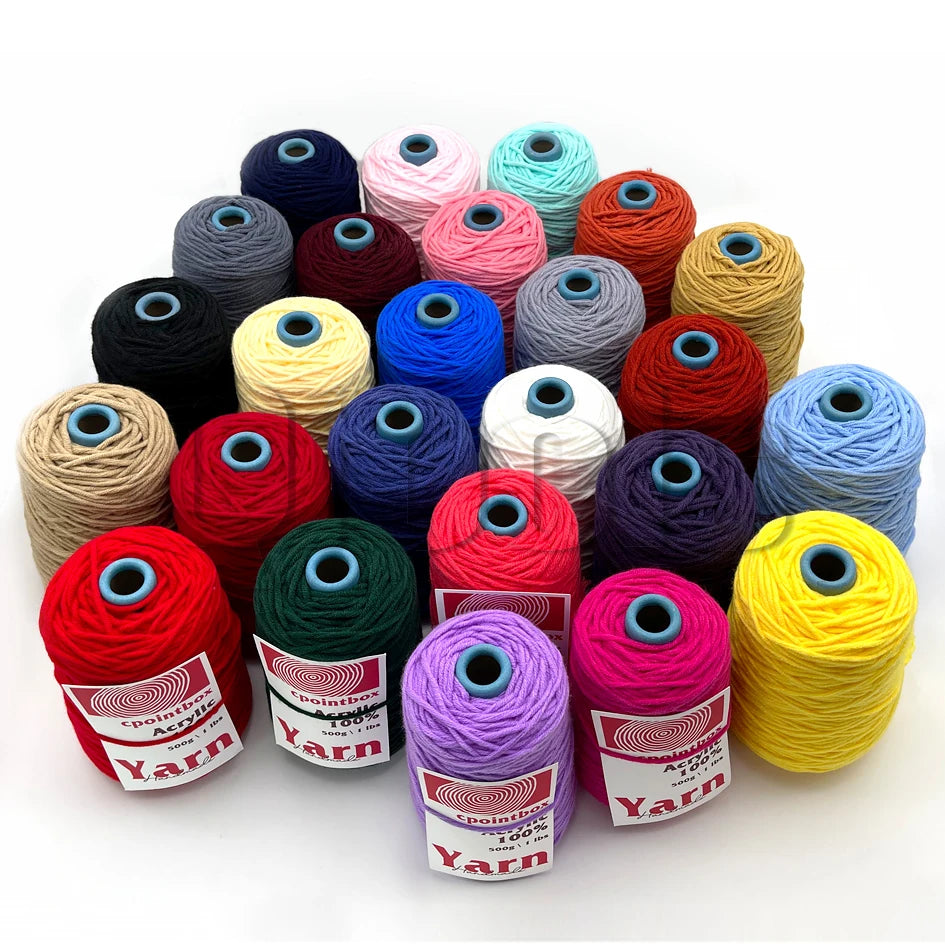 Factory WHOLESALE 200g Acrylic Wool Yarn Cone 3mm 8ply Rugs and Carpet Tufting Acrylic Yarn for Tufting Gun