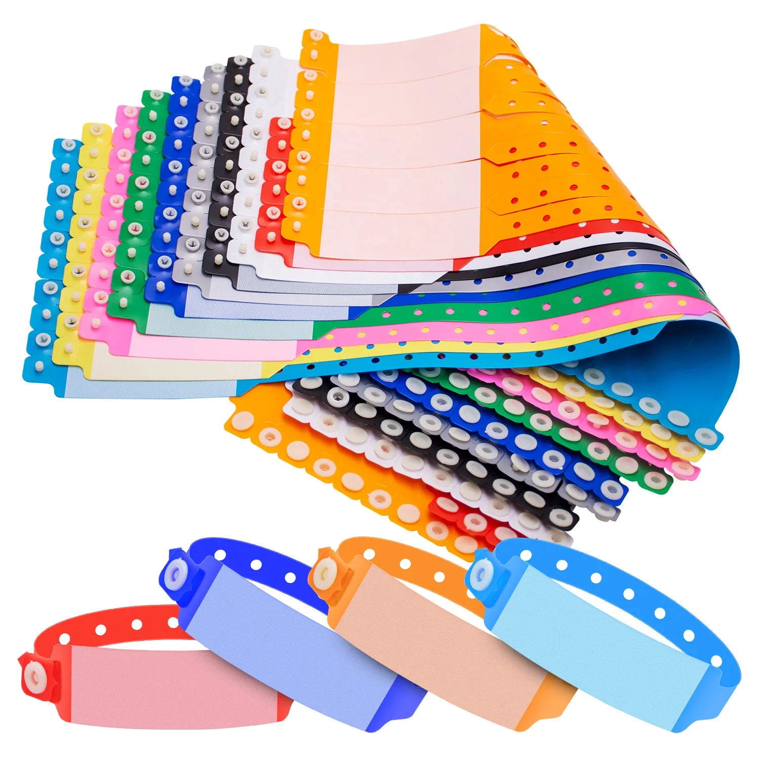 2025 Hot Sale Custom PVC Plastic Promotional Wristbands Once-Use Bands for Activities