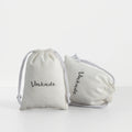 Factory Sale Eco-Friendly White Cotton Dust Bag 7*9 cm Drawstring Pouches for Earrings Cosmetic Jewelry Packaging with Rope