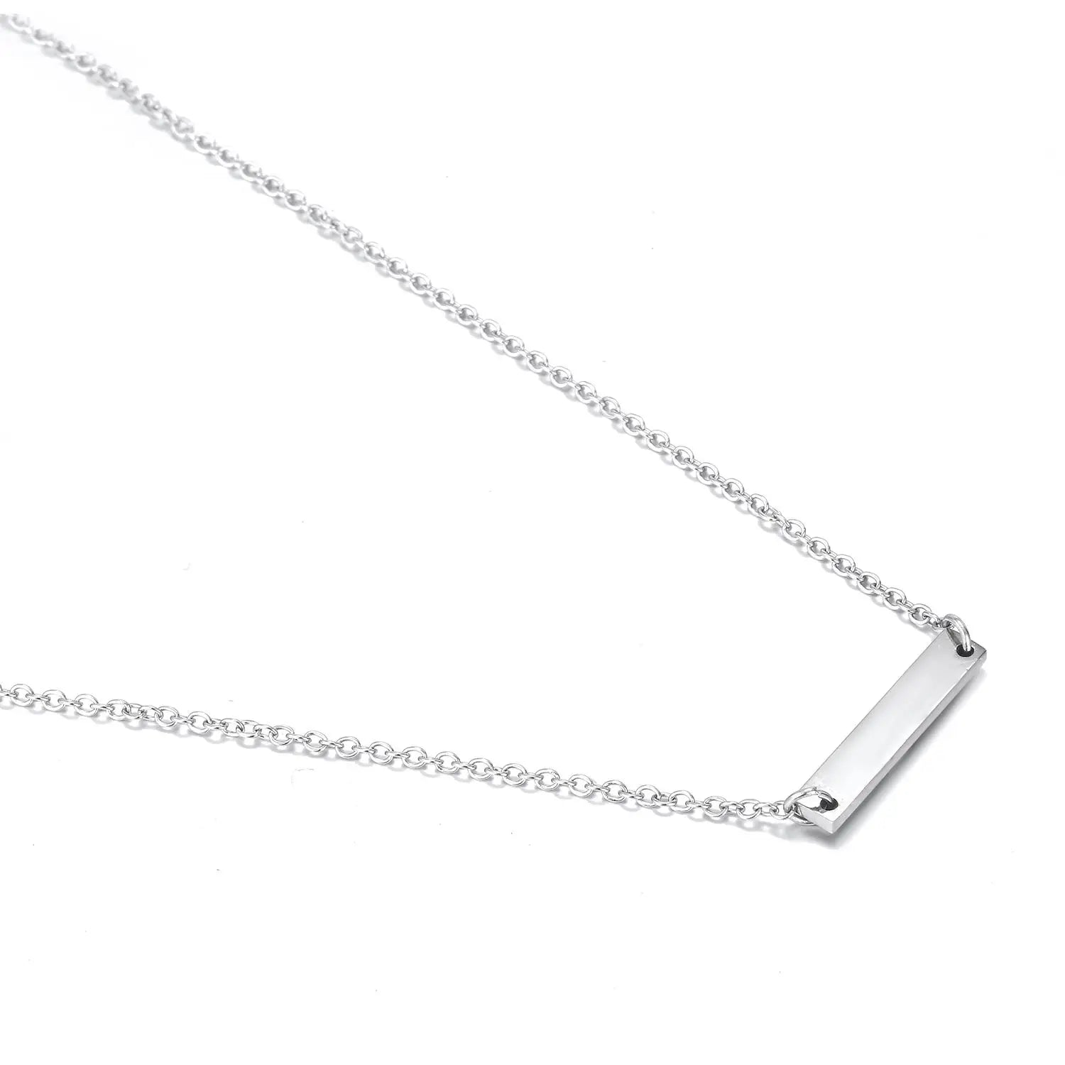 Fashion 316L Stainless Steel Clavicle Chain Necklace Adjustable Handmade Mini Geometric Pendant Jewelry Necklace Gift for Women