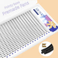 Abonnie Pointy Thin Base Pre-made Eyelash Trays Mink Wispy Long Short Stem Pre Made Lash Fan 12D 14D PBT Premade Volume Fans