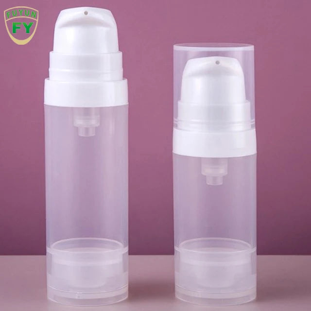 5ML 10ML 15ML PP Plastic Airless Pump Bottle with Snap Lotion Pump Convenient Sealing Type