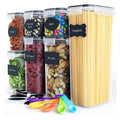 Kitchen Food Storage Container Cereal Dispenser 7pcs Set Plastic Airtight Cereal Storage Container