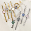 Casual DIY Module Stitching Multi-Color Retro Steel Watch Strap Joker Ins Style Band Width Quartz Alloy  Watch