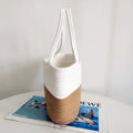 2026 Women's Cotton Rope Tote Beach Bag with Two Handles Open Closure Portable for Summer Use