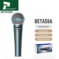 Paulkitson BETA58A Dynamic Cardioid Microphone-High Quality Industry Standard Classic Look Studio Mic Kickstand XLR Connector