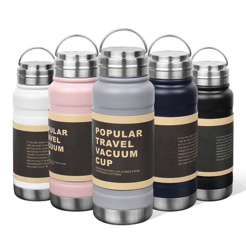 Wholesale Metal Water Bottles 304 Stainless Steel Vacuum Outdoor Thermoses Cup for Back to School 600ml 1000ml for Europe