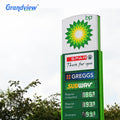 Professional New Designs Mobile Fuel Portable Petrol Station Canopy Led Pylon Sign