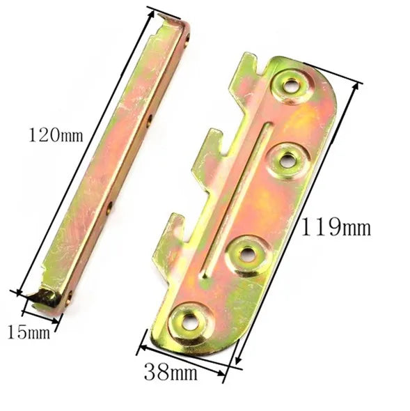 Bed Bracket Wood Bed Accessories of Bed Hinge and Metal 90mm 120mm 150mm Length Furniture Hinge Steel With Zinc Plated 1.5mm