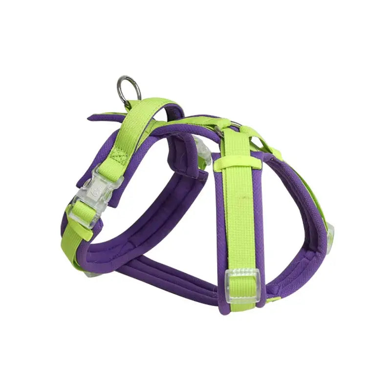 Maychan Ready to Ship Double-color Quick-released Mesh Pad Pet Dog Harness for Training Running Walking