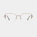 High Quality Solid Durable Metal Frame Women's Optical Eyeglasses Half Frame Retro Square Eyeglass Frames