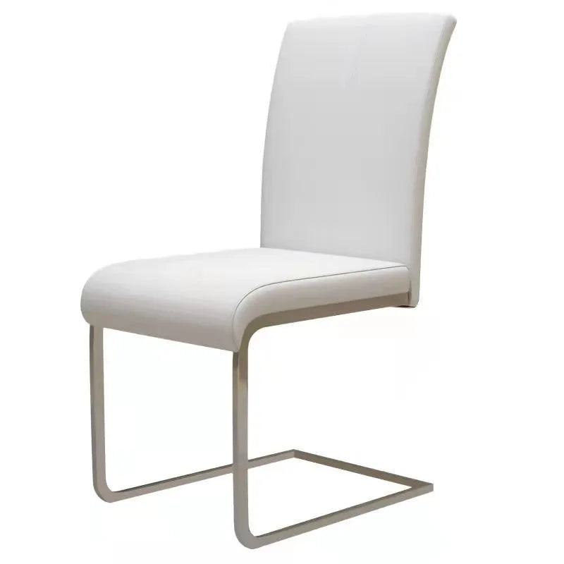 Modern Office Cafe Stulh Milano Nordic Metal Pu Leather Chairs Living Room Dining Chairs for Dining Table