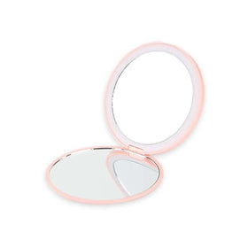New Portable Double-sided Folding Rechargeable Compact Mini Small Round Pocket Makeup Cosmetic Mirror Led Mirror Makeup