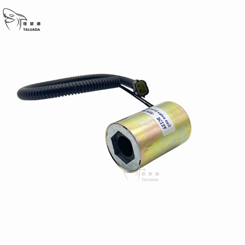 TALUADA Excavator Parts Solenoid Valve  for Doosan DH55 DH60-5/7 Rotary Solenoid Valve Coil 12V 24V Pilot Solenoid Valve Coil
