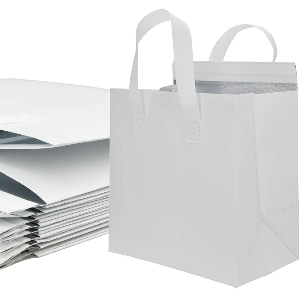 Letter Pattern Thermal Foam Insulation Grocery Insulated Lunch Cooler Bag Non-Woven Cooler Bag for Food Storage