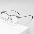 New Arrival Vintage square Pure Titanium Optical Glasses Men Women Half Frame Eyewear
