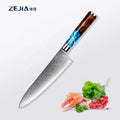 Custom logo Damascus Steel 8 Inch VG10 Chef Knife Japanese razor sharp Kitchen Knife with Resin Handle
