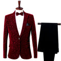Light Blue Custom Suit Velvet Embroidery Made to Measure Wedding Men Tuxedo Host Costume Singer Photo Taking Velvet Suit