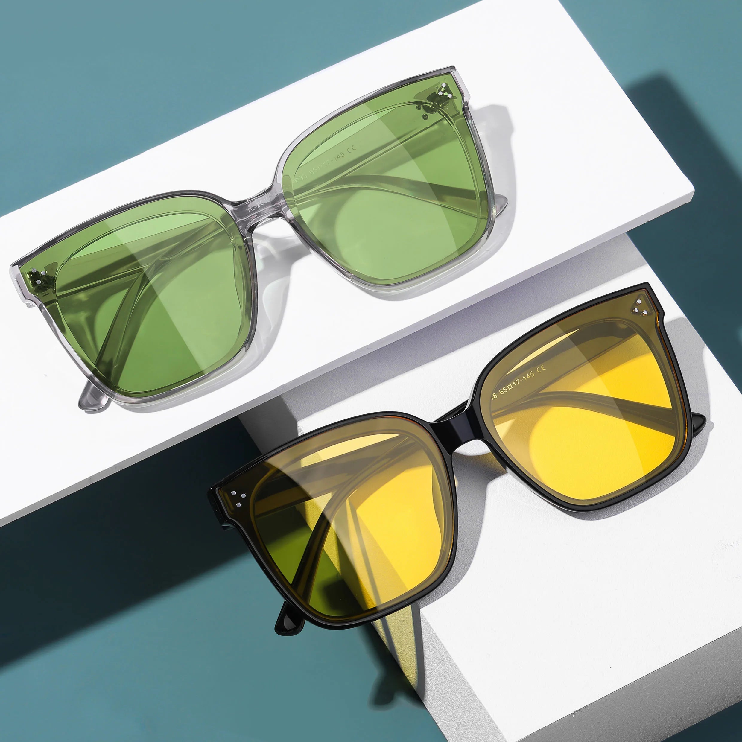 CE Square Polarized Customized Sun Glasses Fashion Trend UV400 TAC Lens With TR Comfortable Frame Sunglasses