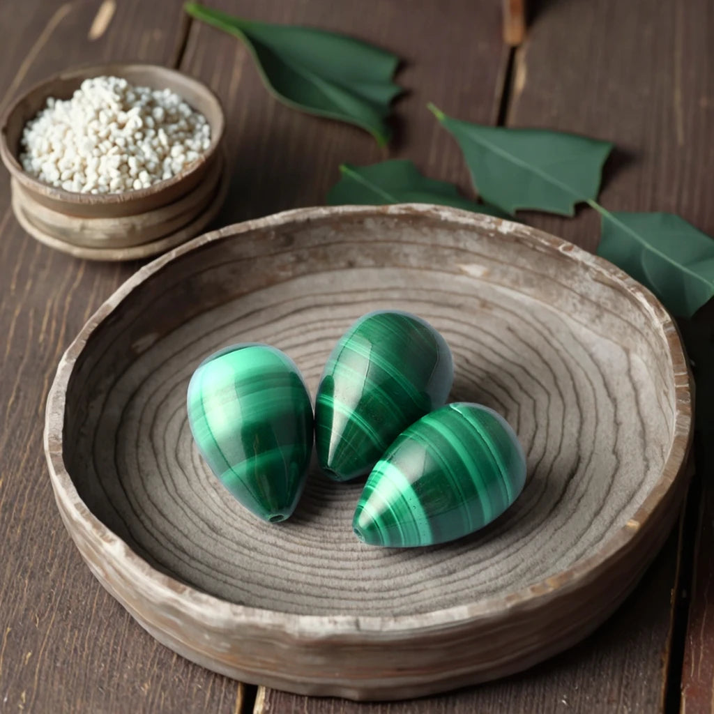 Nature Malachite Green Gemstone Beads Raw Carved Natural Stone for Jewelry
