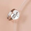 Wholesale Stainless Steel Couple Ring Puzzle Matching Heart Decor Lover Ring for Men Women Forever Lover Letter Ring Set